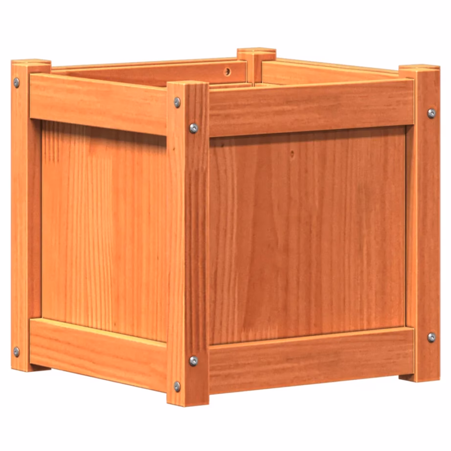 Aia taimekastid 2 tk, vahapruun männipuit, 40 x 40 x 40 cm – 8