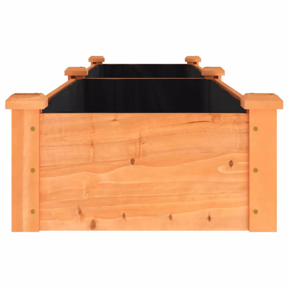 Voodriga puidust aia taimelava, pruun, nulupuit, 240 x 45 x 25 cm – 5