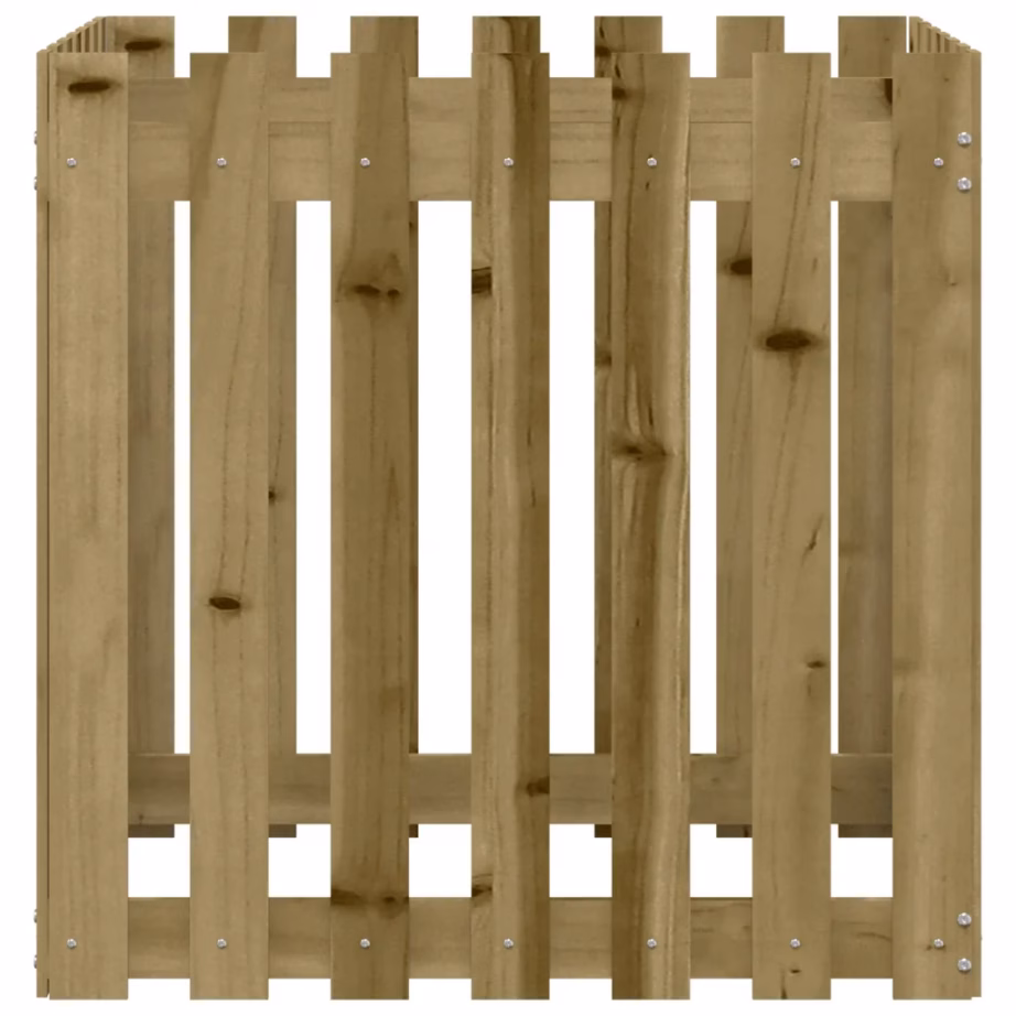 Puidust taimekast aia disainiga, immutatud männipuit, 70 x 70 x 70 cm – 5