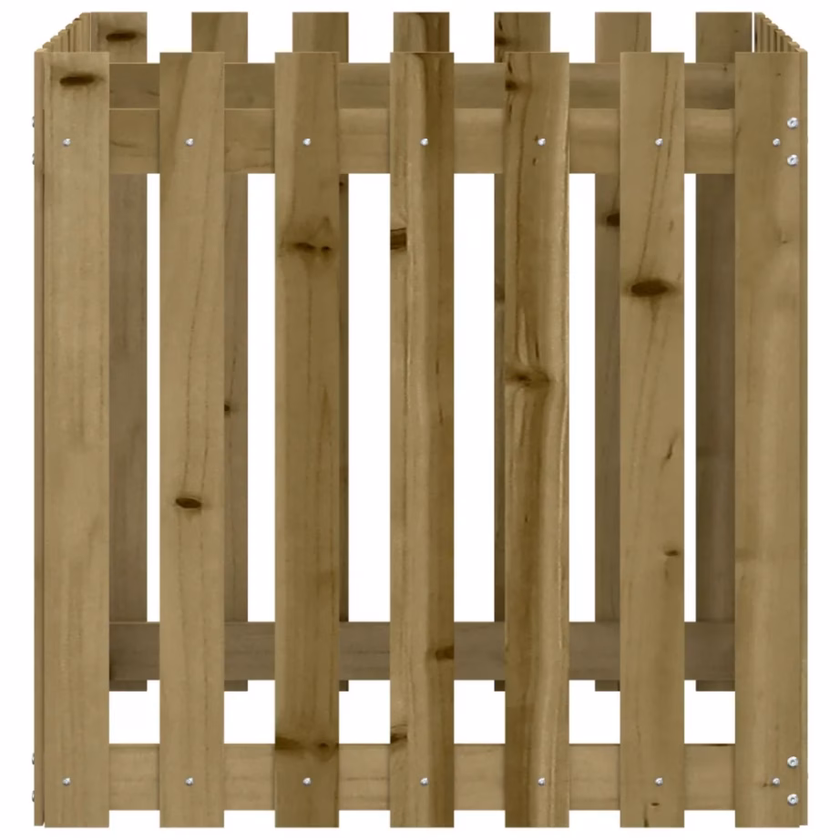 Puidust taimekast aia disainiga, immutatud männipuit, 70 x 70 x 70 cm – 6