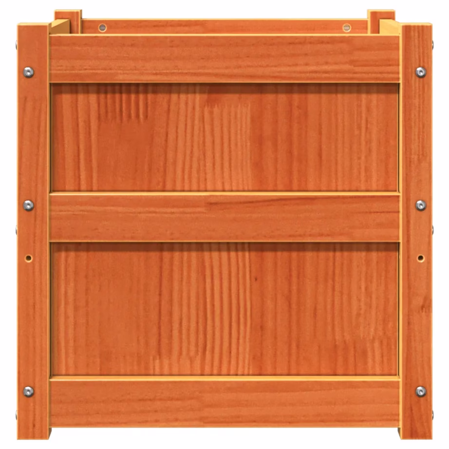 Aia taimekastid 2 tk, vahapruun männipuidust, 50 x 50 x 50 cm – 7