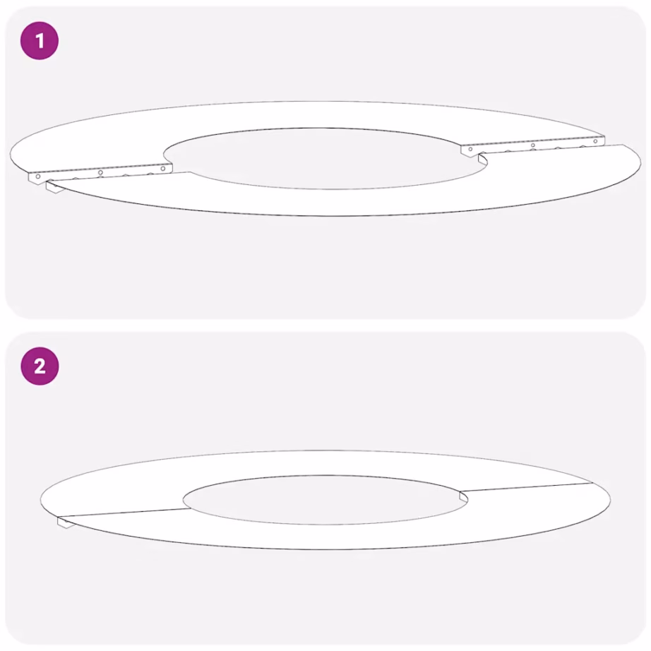 Tasapinnalised puualuse kaitserõngad, 5 tk, hõbedane tsingitud teras, Ø30/60 cm – 7