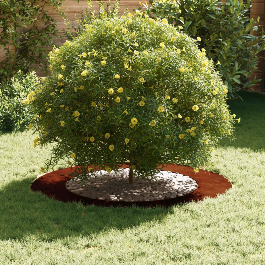 Pruun terasest lame puualuse rõngas, Ø60/90 cm, 5 tk komplekt – 3