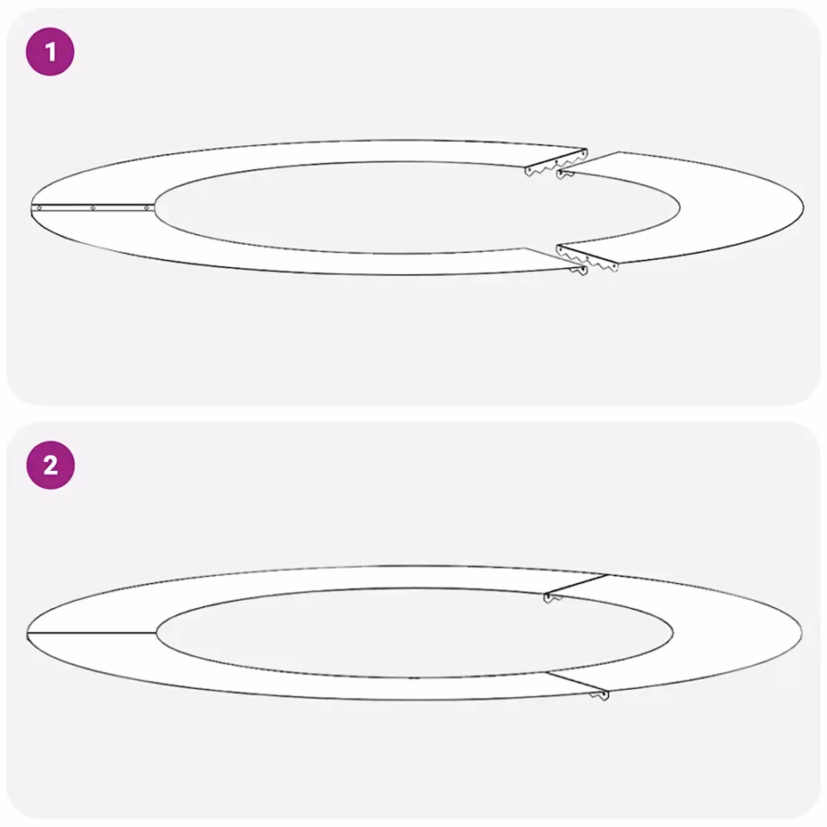 Lamedad puutüverõngad juureala kaitseks, 5 tk, valge teras, Ø 60/90 cm – 7