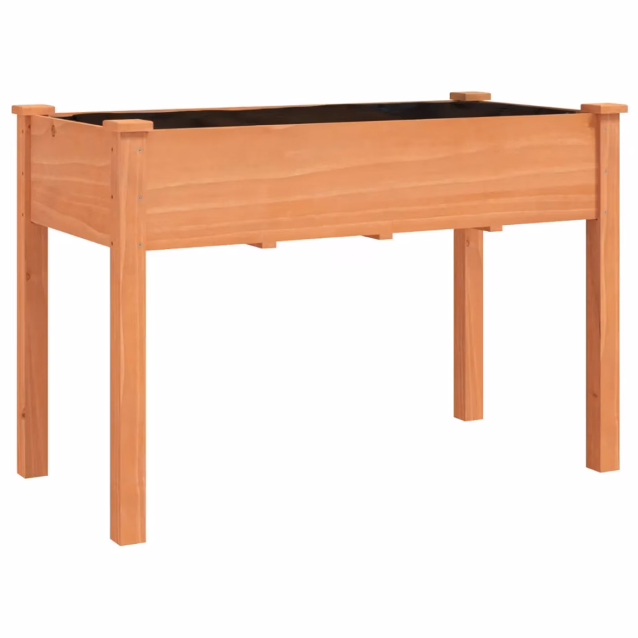 Ratastega voodriga taimelava, nulupuidust, pruun, 118 x 59 x 80 cm – 3