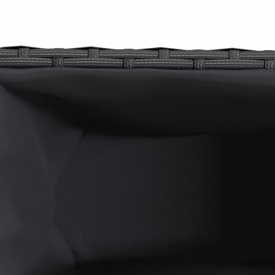 Ratastega polürotangist taimekastid, 2 tk, must, 107 x 32 x 38 cm – 11