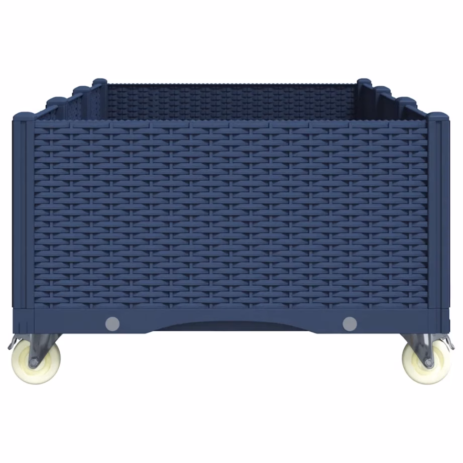 Ratastega aia taimekast võrega, sinakashall, 150 x 80 x 54 cm, PP – 4