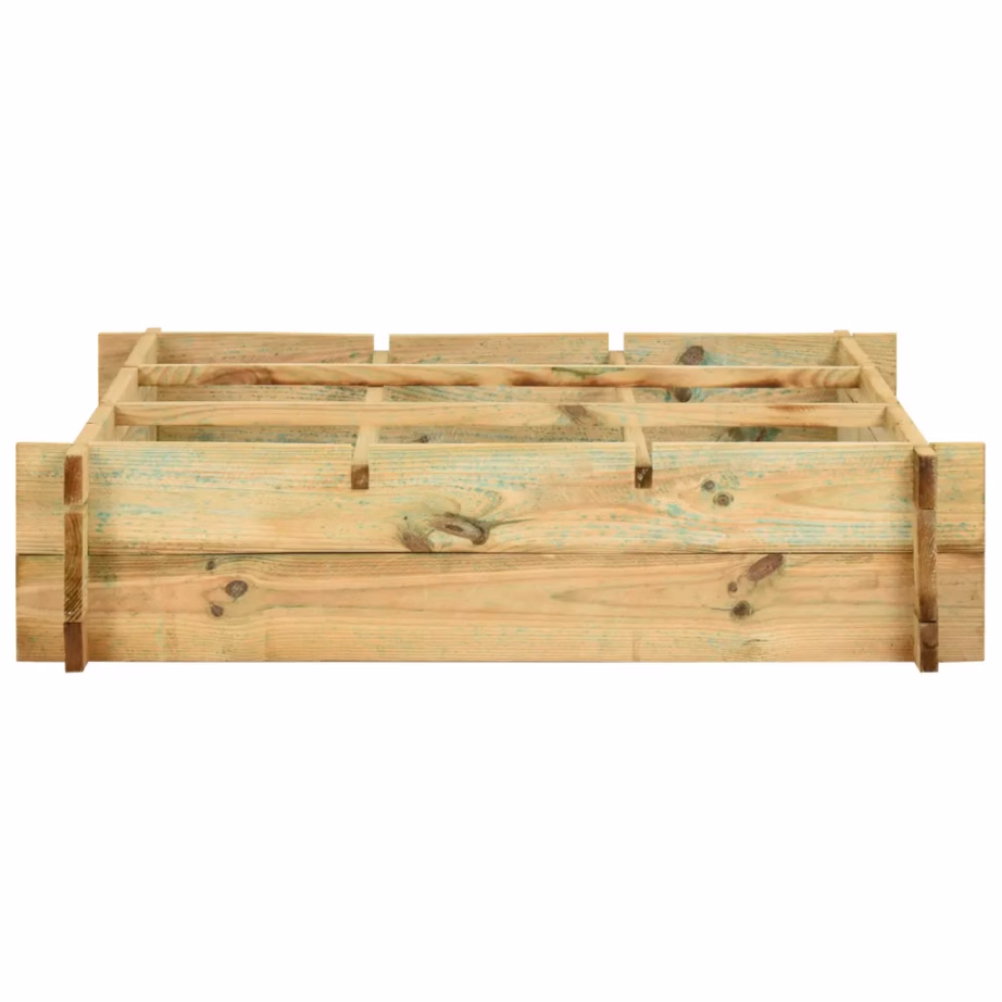 Taimelava 9 sektsiooniga, roheimmutatud männipuit, 90 x 90 x 20 cm – 2