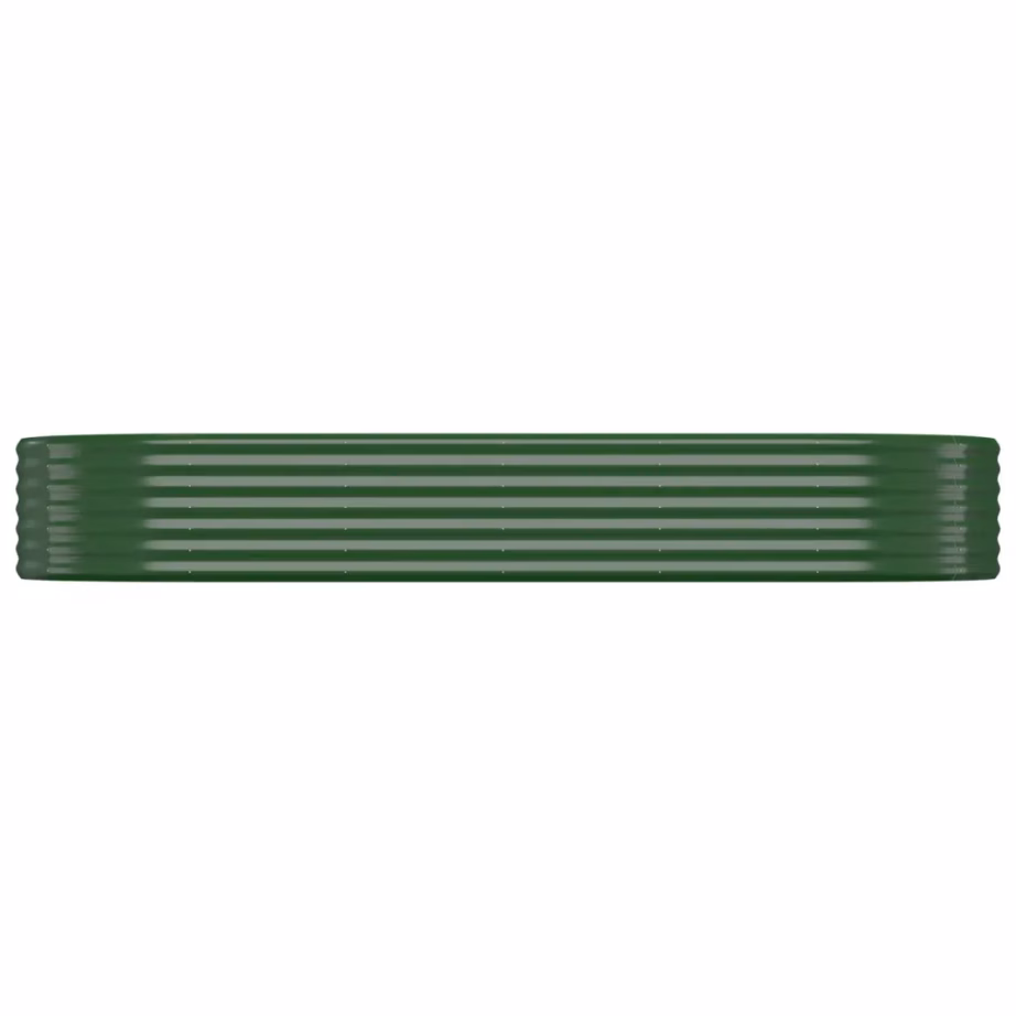Ovaalne aia taimelava, galvaniseeritud teras, roheline, 249 x 100 x 36 cm – 3
