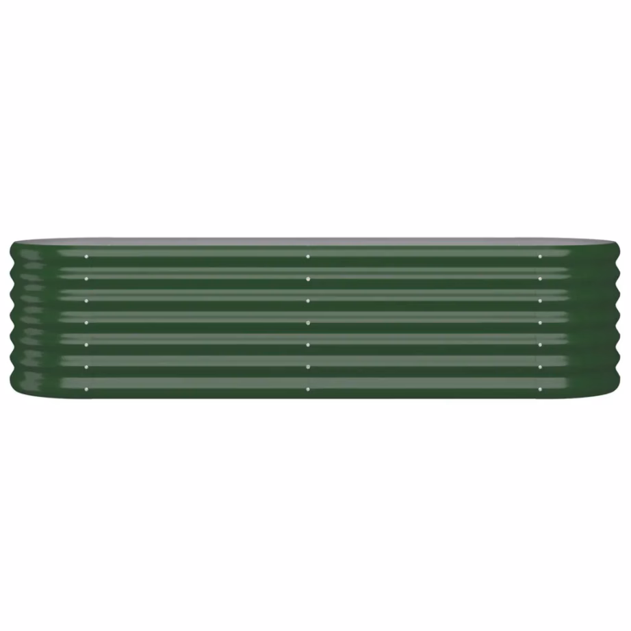 Roheline ovaalne galvaniseeritud terasest taimelava 152 x 40 x 36 cm – 3