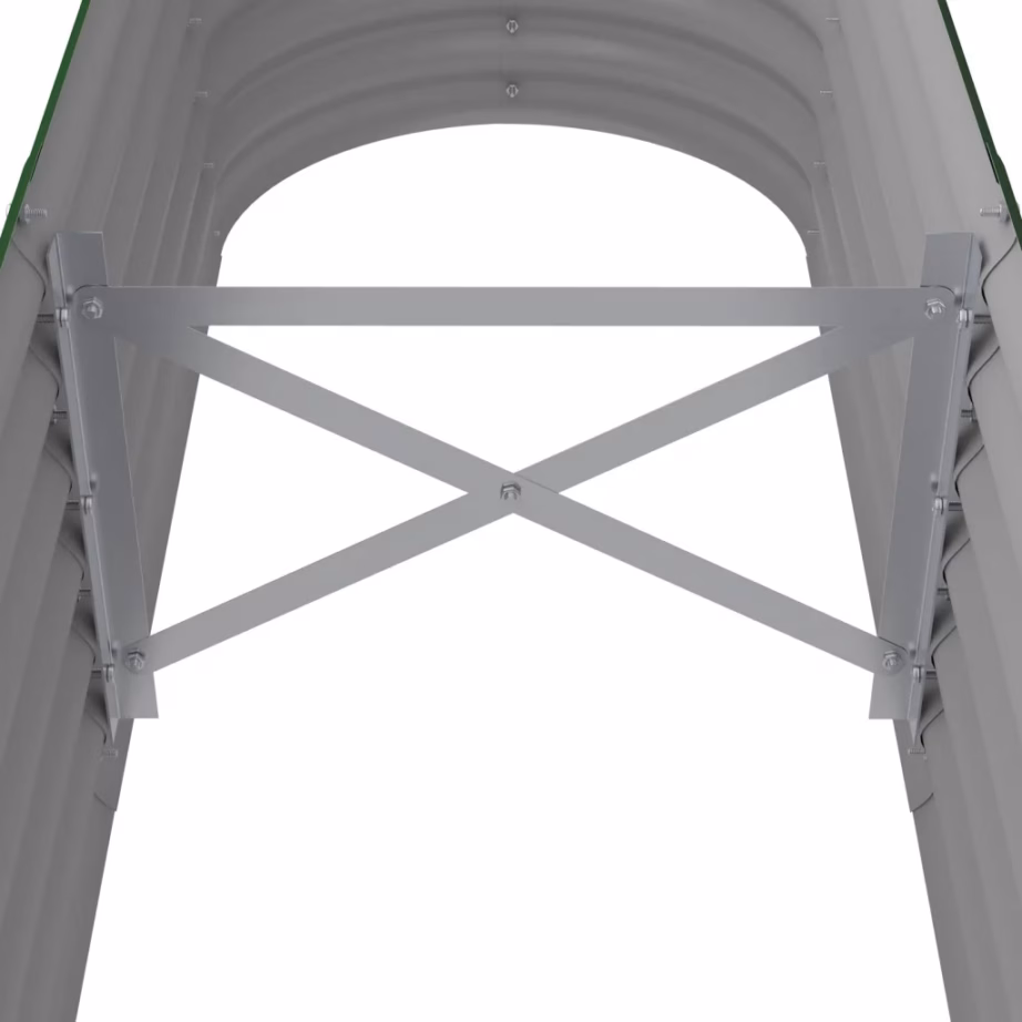Roheline ovaalne galvaniseeritud terasest taimelava 152 x 40 x 36 cm – 5