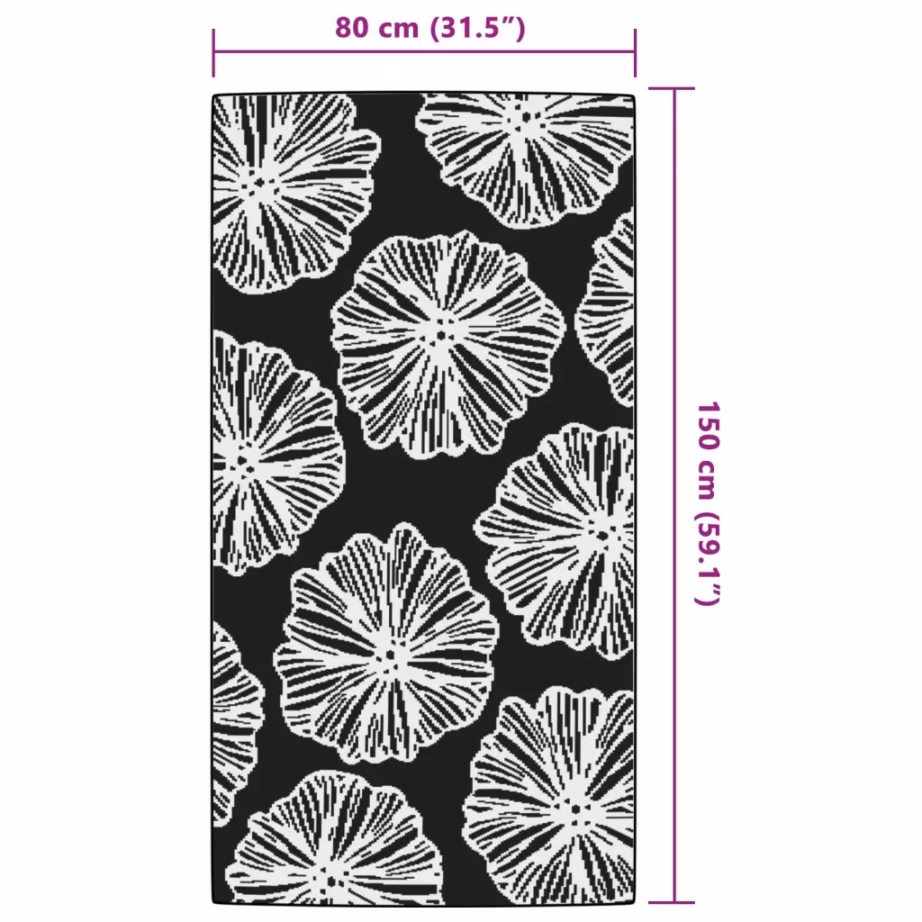 Kahepoolne roheline õuevaip ARAKIL, 80 x 150 cm, polüpropüleen – 6