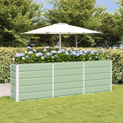 Roheline terasest taimekast 240 x 40 x 75 cm