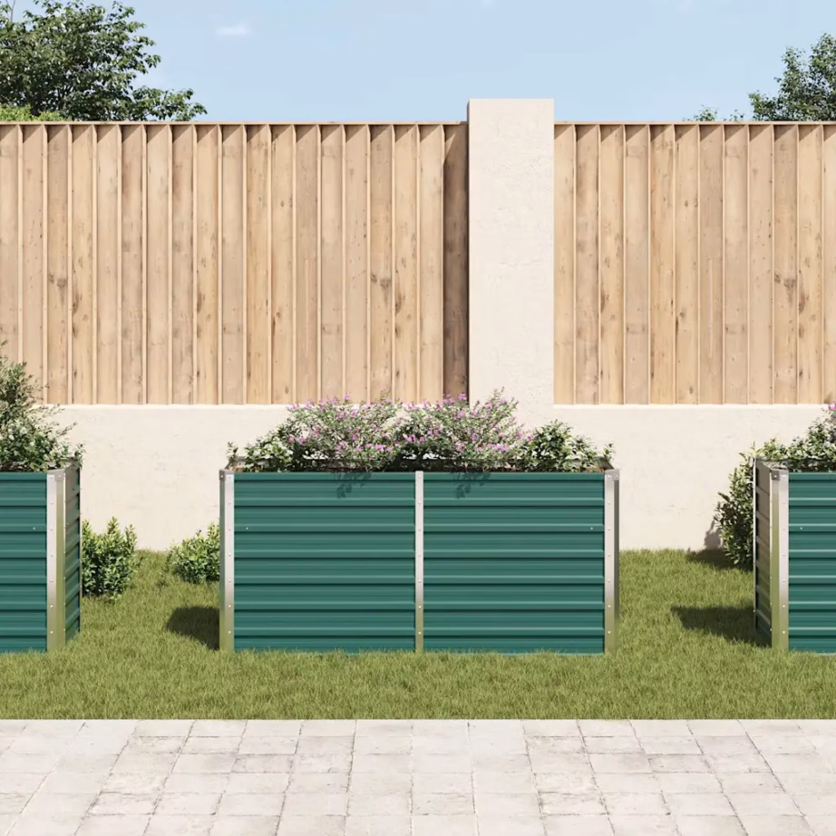 Metallist taimelava tsingitud terasest, roheline, 160 x 40 x 77 cm – 3