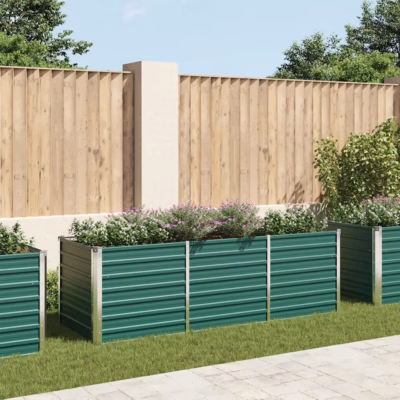 Roheline tsingitud terasest taimelava avatud põhjaosaga, 240 x 80 x 77 cm