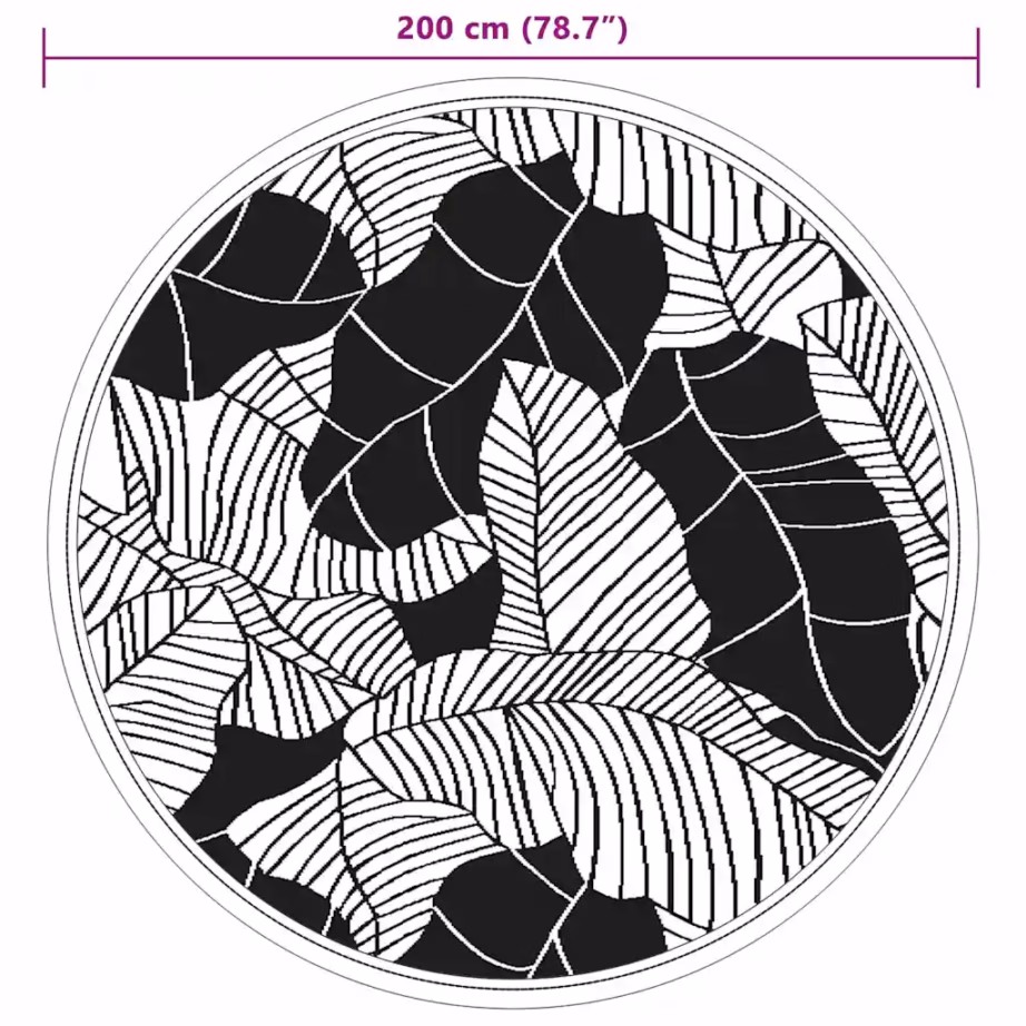 Roheline ümberpööratav välisvaip ARAKIL, polüpropüleen, Ø 200 cm – 6