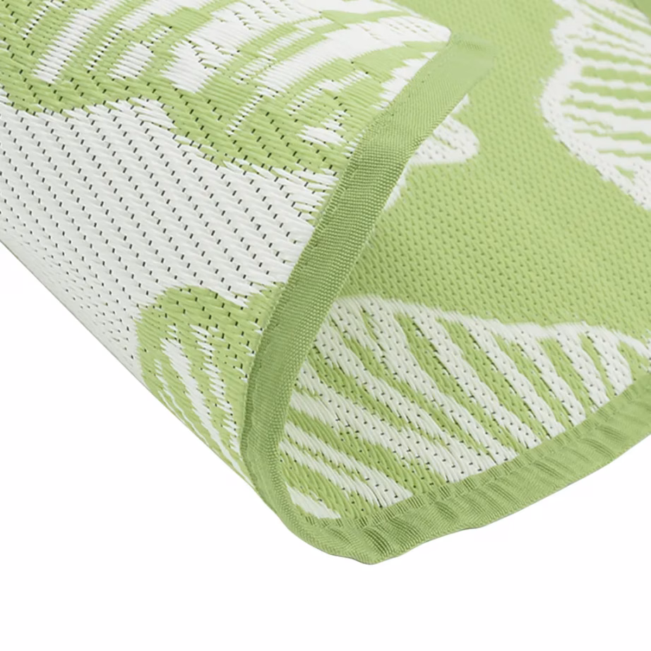 Ümmargune välisvaip ARAKIL, roheline jacquard-muster, Ø 120 cm, polüpropüleen – 4