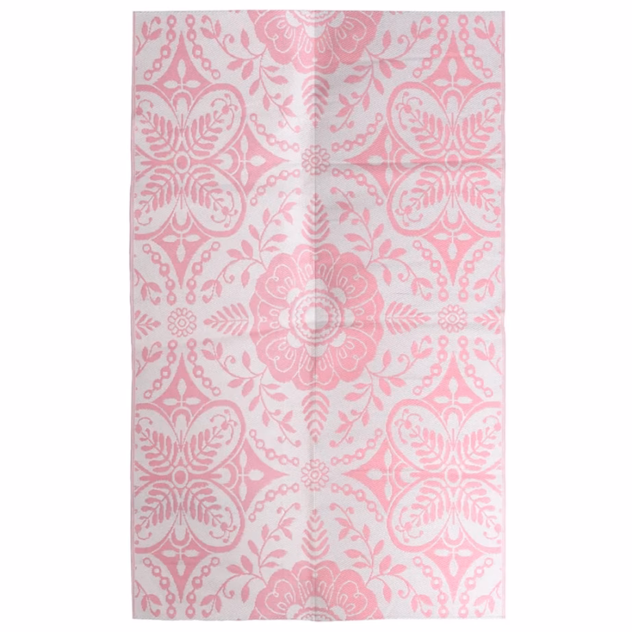 Roosa jacquardmustriga õuevaip ARAKIL, polüpropüleen, 190 x 290 cm – 2