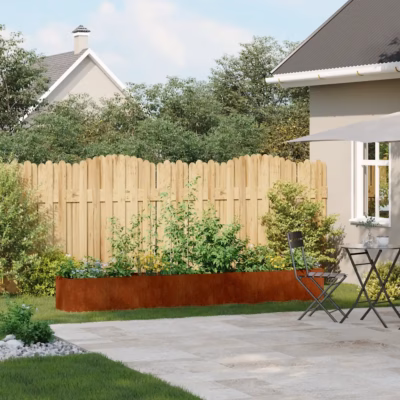 Roostes ilmastikukindlast terasest taimekast, avatud põhjaga, 360 x 40 x 40 cm