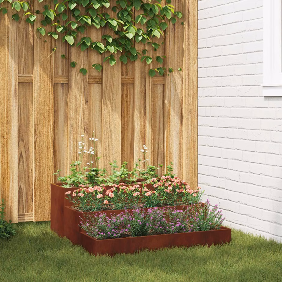 Roostetoone terasest aiakast välitingimustesse, 90 x 90 x 35 cm – 5