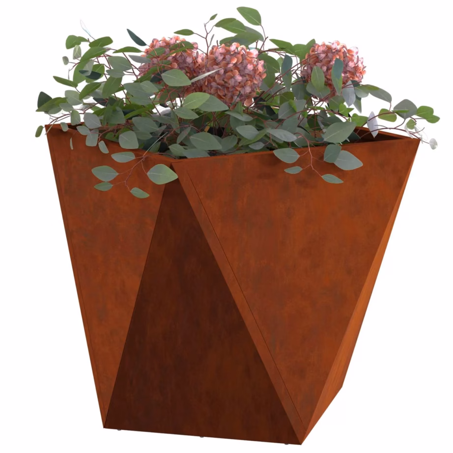 Terasest taimekastid välitingimustesse, roostetooni, 2 tk, 40 x 40 x 40 cm – 3