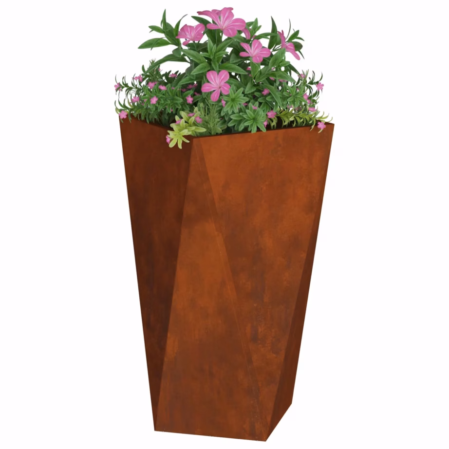 Kõrged roostetooni terasest taimekastid, 2 tk, 40 x 40 x 75 cm – 3