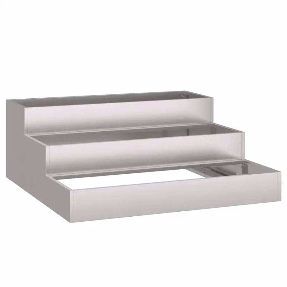 Roostevabast terasest aia istutuskast, hõbedane, 90 x 90 x 35 cm – 2