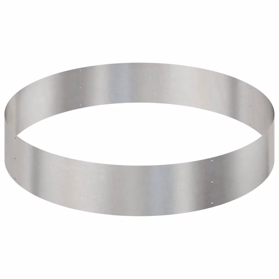 Hõbedane aia istutuspeenar roostevabast terasest, 120 x 120 x 20 cm – 5