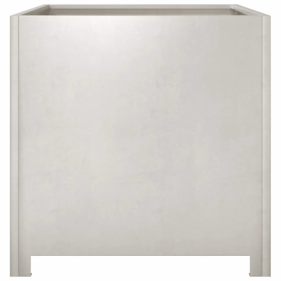 Roostevabast terasest aia taimekast põhjaga, 50 x 50 x 50 cm, hõbedane – 5