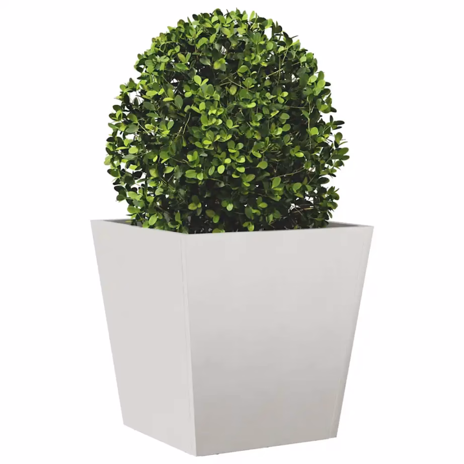 Aia taimekastid põhjadega, 2 tk, roostevaba teras, 40 x 40 x 40 cm, hõbedane – 4