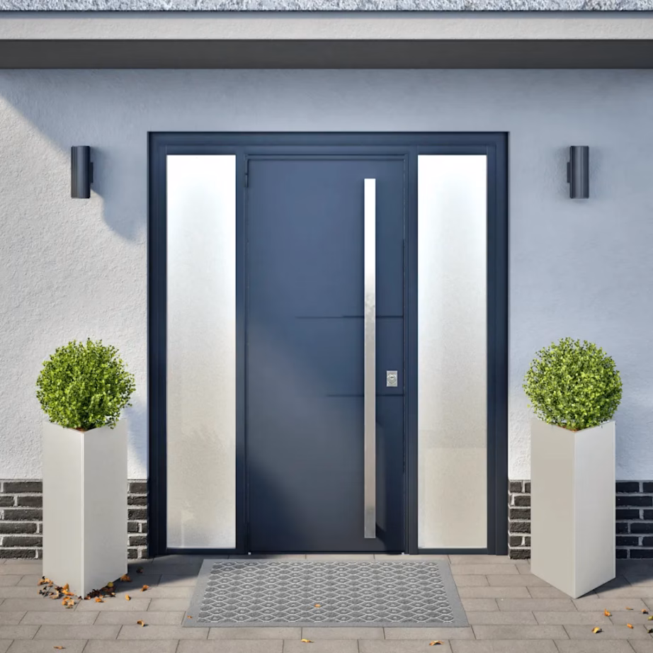 Aia taimekastid põhjaga, kolmnurkne, 2 tk, roostevaba teras, 40 x 40 x 75 cm, hõbedane – 3