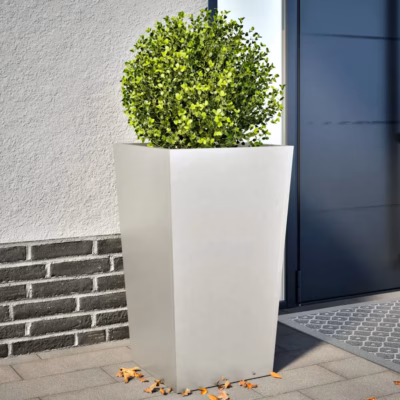 Roostevabast terasest aia taimekastid põhjaga, 2 tk, hõbedased, 45 x 45 x 75 cm