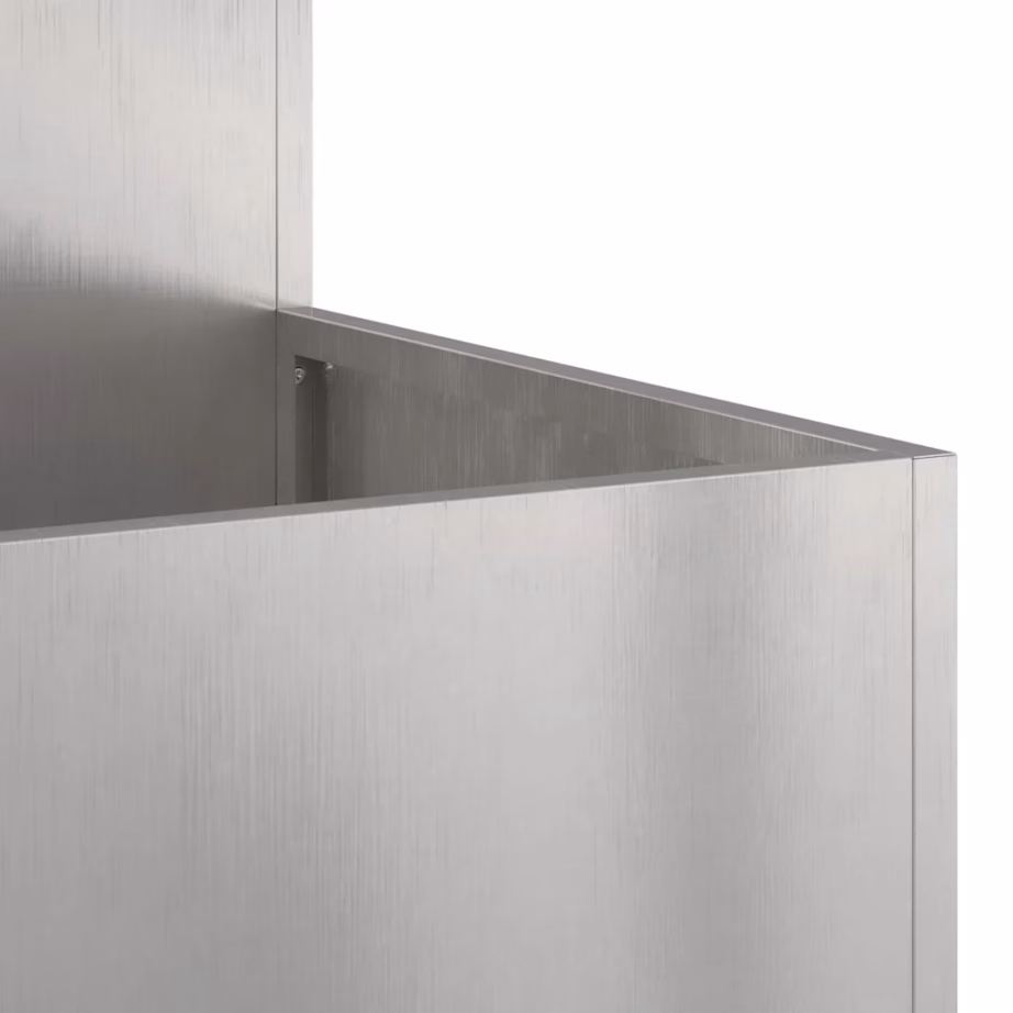 Hõbedane roostevabast terasest aiataimekast, 80 x 80 x 48 cm – 9