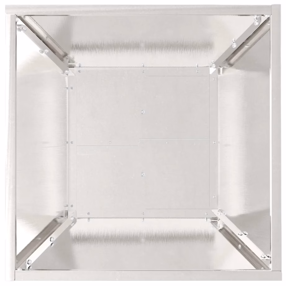 Trapetsikujuline roostevabast terasest istutuspott, hõbedane, 40 x 40 x 15 cm – 8