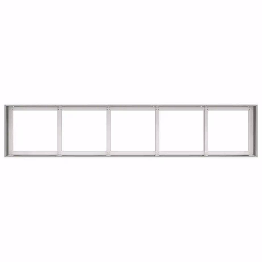 Roostevabast terasest taimekast avatud põhjaga, hõbedane, 200 x 40 x 40 cm – 5