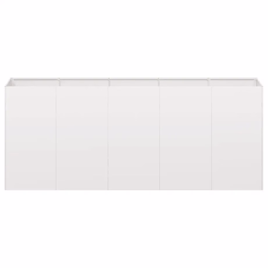 Roostevabast terasest taimekast avatud põhjaga, hõbedane, 200 x 40 x 80 cm – 4