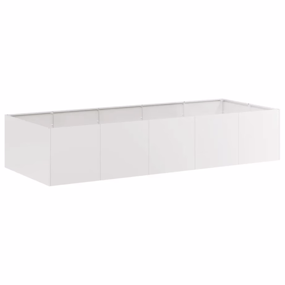 Roostevabast terasest taimekast avatud põhjaga, hõbedane, 200 x 80 x 40 cm – 2