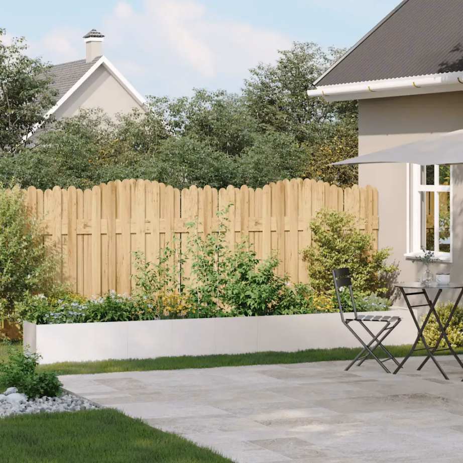 Pikk roostevabast terasest taimekast avatud põhjaga, hõbedane, 360 x 40 x 40 cm – 3