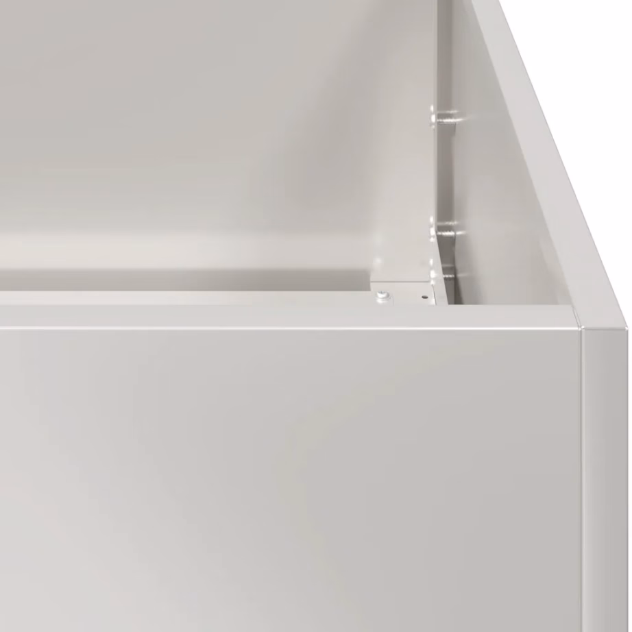 Pikk roostevabast terasest taimekast avatud põhjaga, hõbedane, 360 x 40 x 40 cm – 7