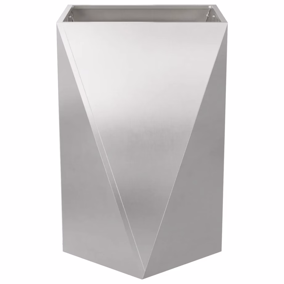 Hõbedane roostevabast terasest taimekast, 50 x 50 x 75 cm – 5