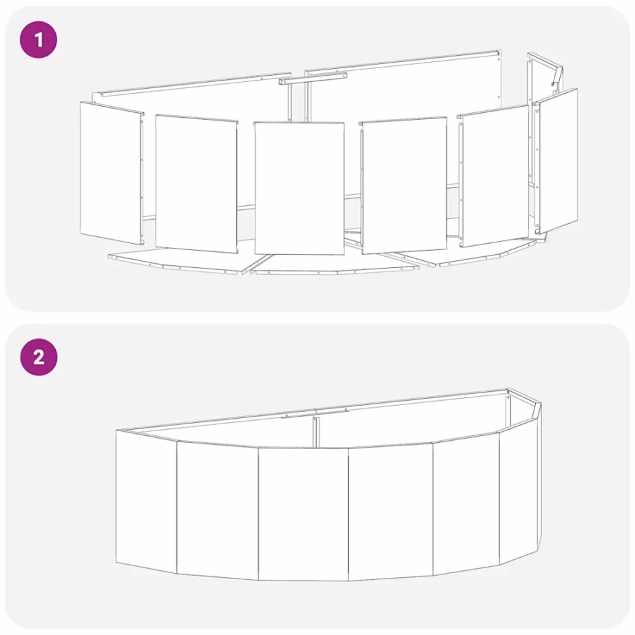 Poolringikujuline roostevabast terasest taimekast, hõbedane, 120 x 60 x 35 cm – 10