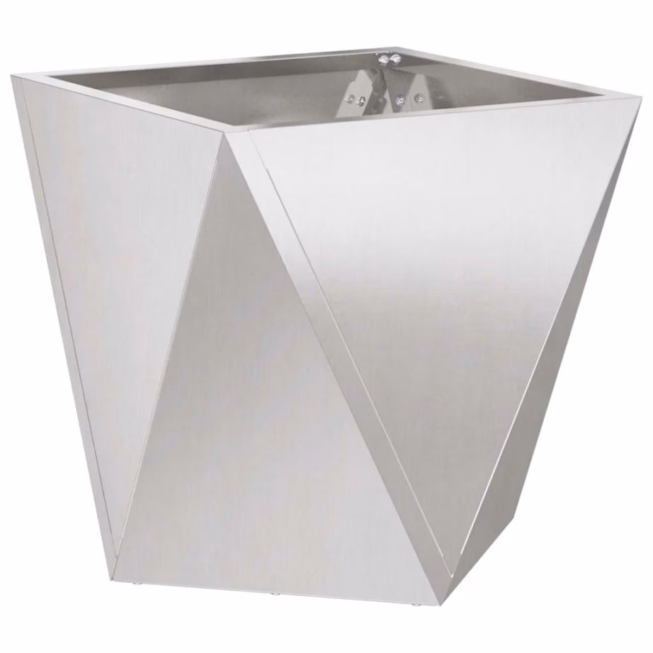 Roostevabast terasest taimekastid, 2 tk, hõbedane, 30 x 30 x 30 cm – 5