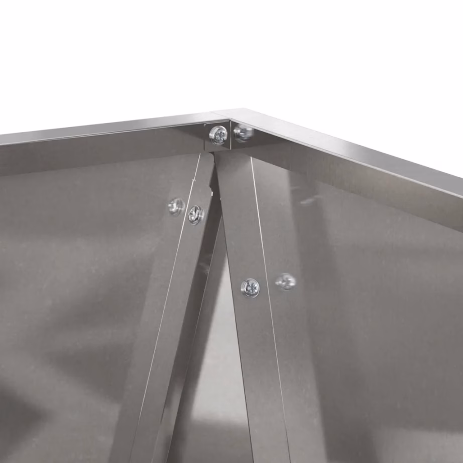 Roostevabast terasest taimekastid, 2 tk, hõbedased, 50 x 50 x 75 cm – 8