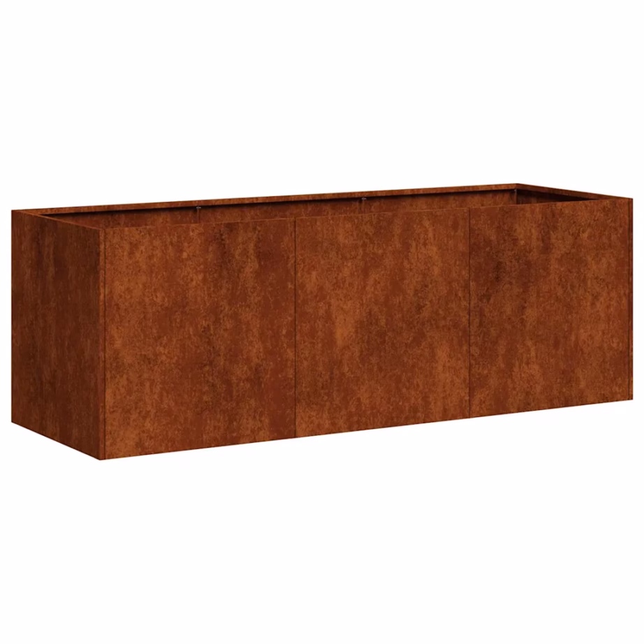 Roostevärvi ilmastikukindlast terasest taimekast, avatud põhjaga, 120 x 40 x 40 cm – 2