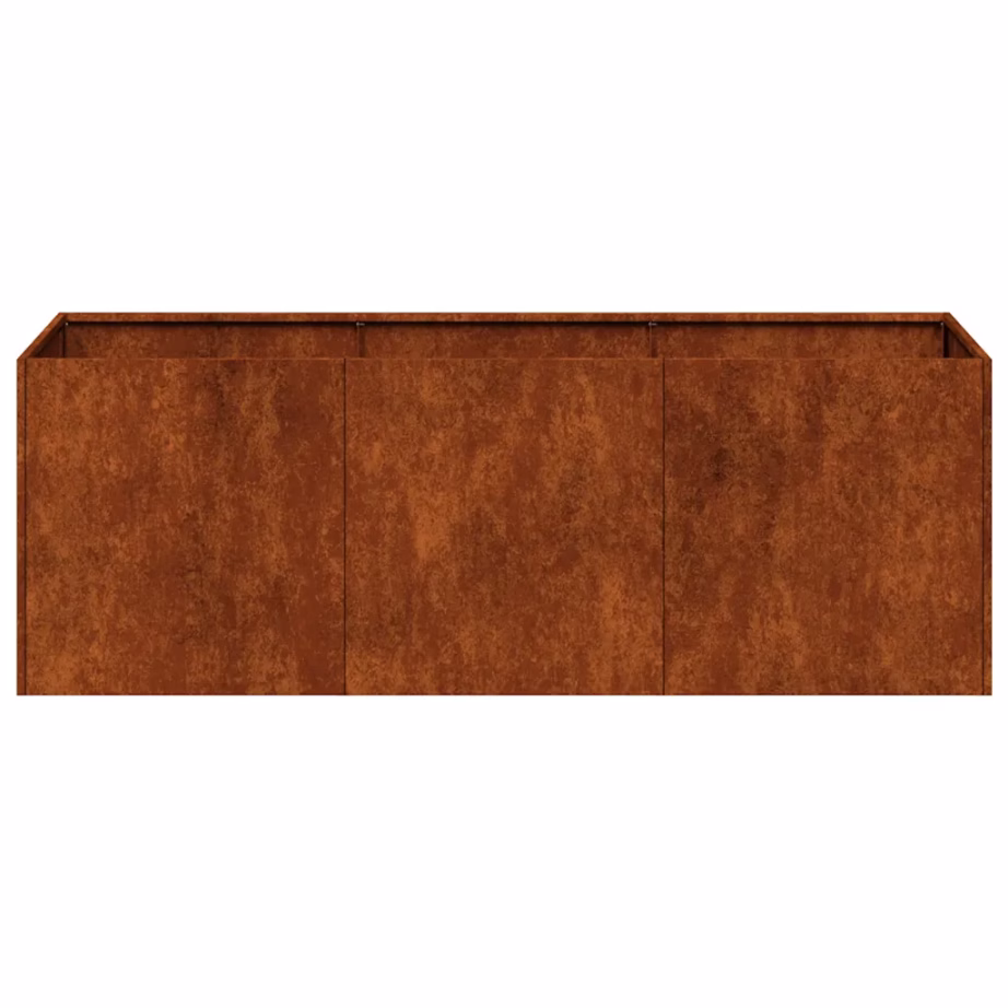 Roostevärvi ilmastikukindlast terasest taimekast, avatud põhjaga, 120 x 40 x 40 cm – 5