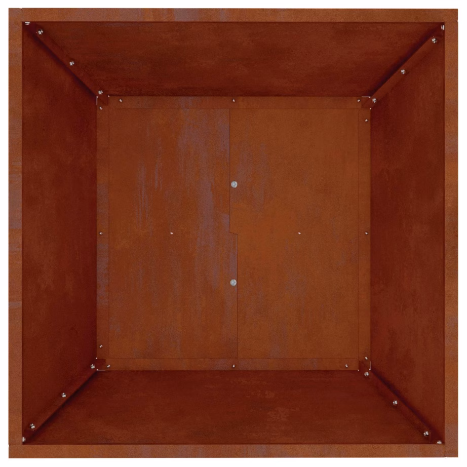 Trapetsikujuline metallist istutusnõu, roostevärvi, 5 tk, 50 x 50 x 15 cm – 10