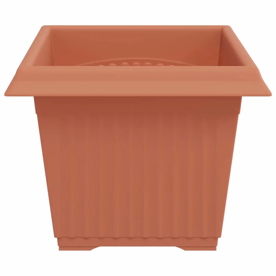 Ruudukujuline plastlillepott, kohviroosa, 24 tk, 23 x 23 x 17,5 cm - 6