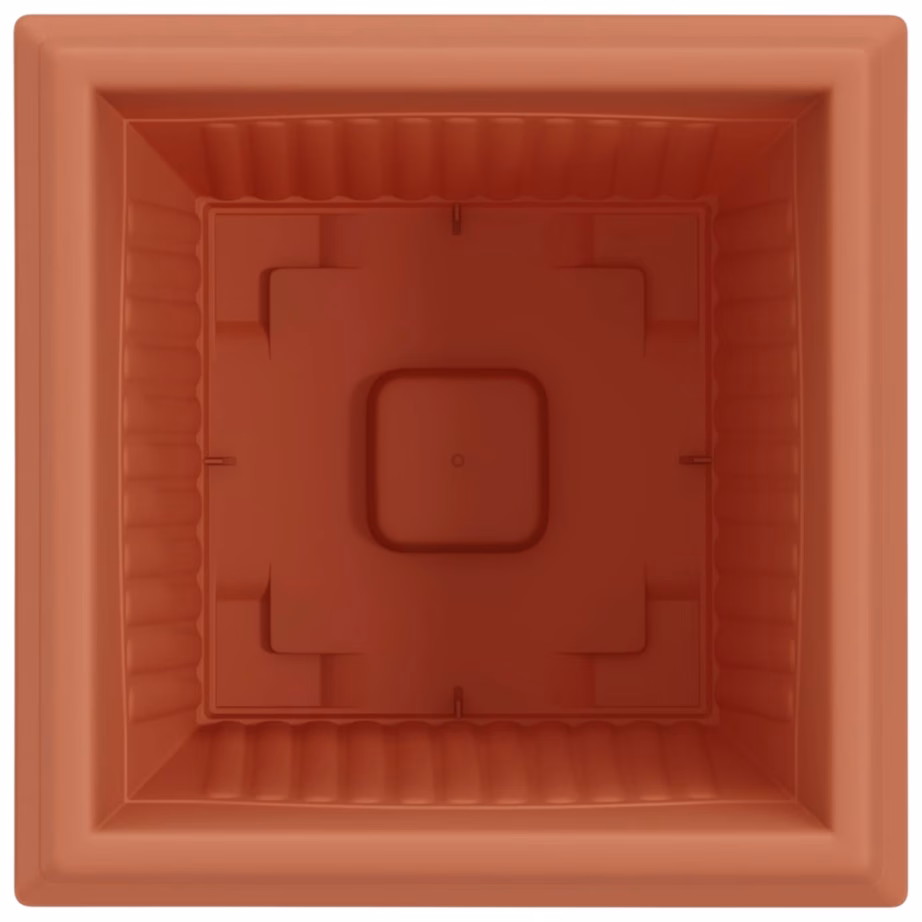 Ruutlillepotid 24 tk, kohviroosa plastmass, 38 x 38 x 30 cm – 7