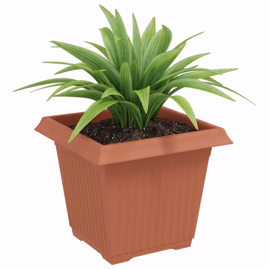 Ruutlillepotid 6 tk, kohviroosa, plastmass, 20 x 20 x 16 cm - 3