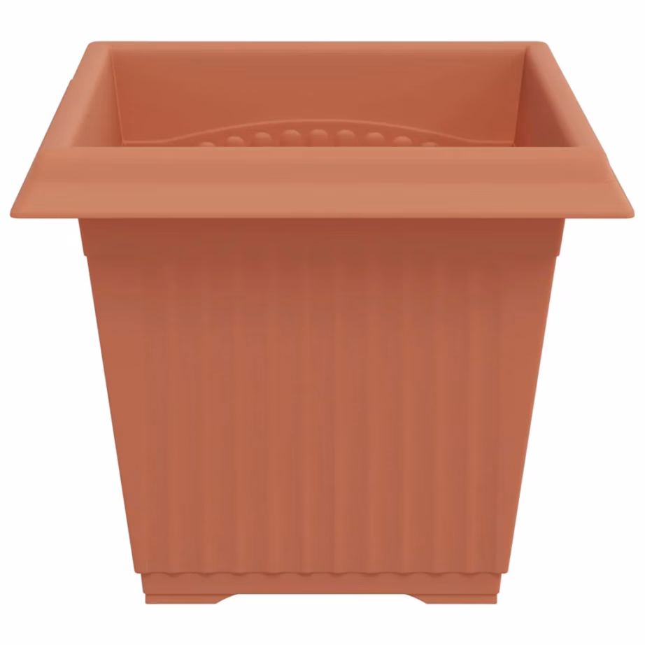 Ruutlillepotid 6 tk, kohviroosa, plastmass, 20 x 20 x 16 cm - 6